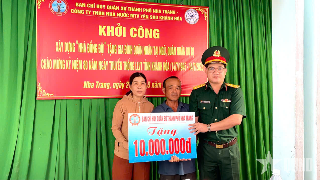 Ban CHQS TP Nha Trang khởi công xây dựng Nhà đồng đội